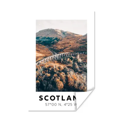 Produktbild von MuchoWow® Poster Schottland - Brücke - Hügel 40x60 cm - Plakate für die Wand - Poster Babyzimmer