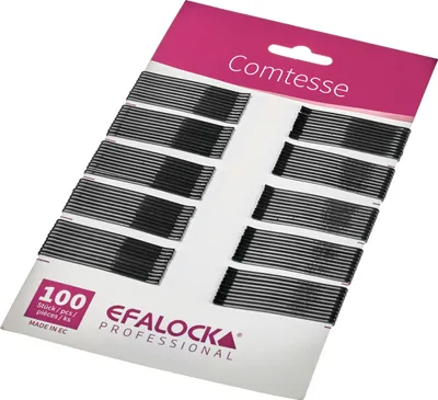 Produktbild von Comtesse Haarklemmen glatt 5cm schw.100Stk
