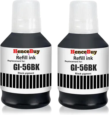Productafbeelding van GI-56 BK GI-56BK zwarte inktfles compatibel voor Canon - Maxify printer (2PK zwart 170ml)