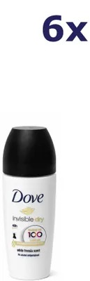 Produktbild von 6x Dove 50ml Roll On Invisible Dry deodorant