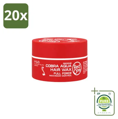 Produktbild von 20 x Red One Cobra Aqua Haarwachs - Maximale Kontrolle - 150 ml - Großpackung - 20 Stücke