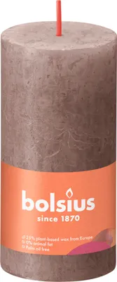 Obrázek produktu pro BOLSIUS Stumpenkerze Rustiko Shine 10x5cm rustikales Taupe