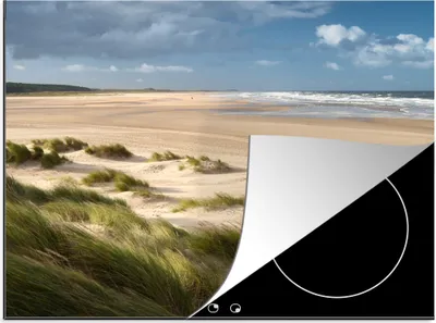 Produktbild von KitchenYeah© Herdabdeckplatte Sand - Düne - Meer , 58x51cm, Küche Deko, Glaskeramikkochfeld Herdabdeckung, Abdeckplatte fùr Kochfeld