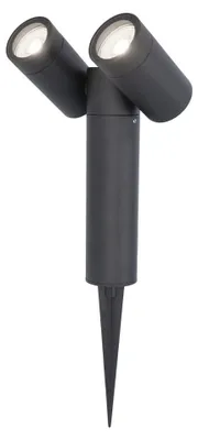 Image de HOFTRONIC - Double Spot à piquet LED 8W 690lm 6500K IP65 Noir