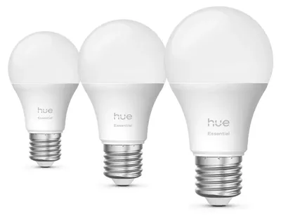 Immagine prodotto di 3-pack of Philips Hue Essential bulbs - E27 - A60 - White and colored light - 8W