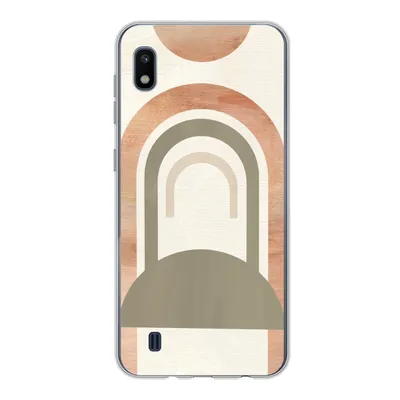 Produktbild von MuchoWow® Handyhülle Schutzhülle Hülle für Samsung Galaxy A10 Rosa - Grün - Abstrakt Silikon Softcase Handy Hülle - Schutzhülle