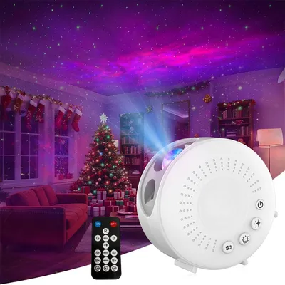 Produktbild von Sternenhimmel Projektor, wiederaufladbar, RGB Dimmer, einstellbarer Winkel 180°, Ambientelampe