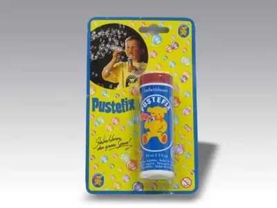 Produktbild von Pustefix Seifenblasenflüssigkeit 70ml, Großpackung, Blisterkartenverpackung