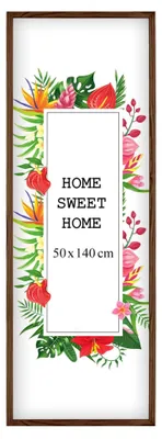Produktbild von MG Design Braun Bilderrahmen 50 x 140 cm - Aus echtem Holz mit Acrylglas, zum Aufhängen & Aufstellen, für Fotos, Poster & Puzzle