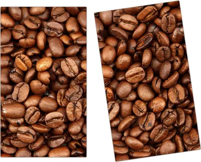 Produktbild von Spritzschutz Herdabdeckplatte Schneidebrett aus Glas Geröstete Kaffeebohnen  2-Teilig (60x52cm)