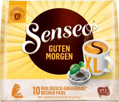 Packaging for Senseo coffee pads.