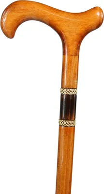 Produktbild von Gastrock Holz-Gehstock Bijoux – Braun – Buchenholz – 94 cm lang – 16 mm dick – 290 Gramm – Derby-Griff
