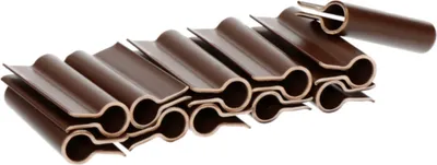 Produktbild von Sellon24® 20 Stück Befestigungsclips Klemmschienen 4,8 cm für PVC Sichtschutz Streifen Zaunblende Folie Doppelstabmatte Braun