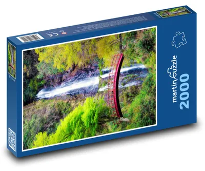 Obrázek produktu pro Puzzle 2000 Červený most u vodopádu - martinpuzzle