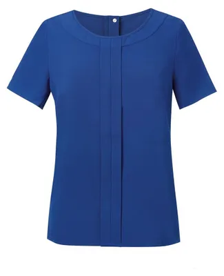 Produktbild von Brook Taverner - "Verona" Bluse für Damen kurzärmlig LT4987 (56 DE) (Königsblau)