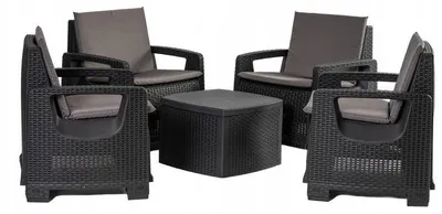 Produktbild von Sofia Gartenset, Couchtisch + 4 Sessel
