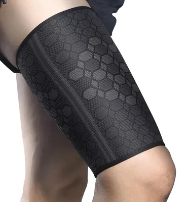 Produktbild von Kompressionsmanschette Oberschenkelbandage Kompressionsband - 2 Stück - Größe L (45-53 cm) - Für Sport und Fitness