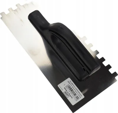 Image de Truelle dentée en acier inoxydable 10x10 pour travaux de carrelage