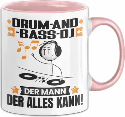 Produktbild von Drum-and-Bass-DJ Tasse Geschenk für Drum-and-Bass-DJ Der Mann Der Alles Kann Geschenkidee zum Geburtstag (Rosa)