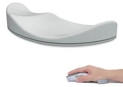Productafbeelding van Muismat Polssteun - Muismat met polssteun siliconen - Ergonomisch - Zwart - Linkshandig