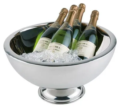 Produktbild von APS 36044 Champagnerkühler, Edelstahl hochglanzpoliert, doppelwandig, Ø 44 cm, Höhe 24 cm, 10,5 Liter