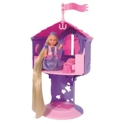 Produktbild von Simba Evi Love Rapunzelturm, Spielturm, Puppe, Rapunzel, Zubehör, Geheimfach, Märchen, Prinzessin, Spielzeug, 105731268