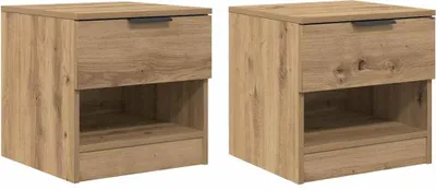 Produktbild von Bettschrank 2 stk. Artisan-Eiche 40 x 39 x 40 cm Holzwerkstoff