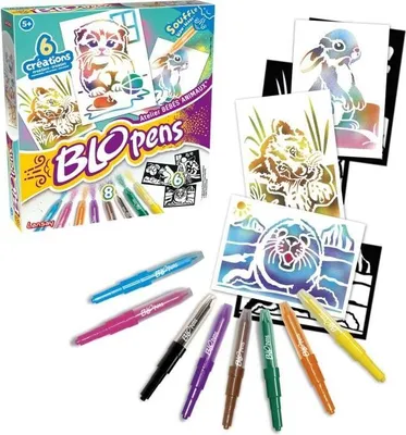 Produktbild von Blopens Atelier, Baby Tiere, Airbrush Stifte, Wiederverwendbare Schablonen, Ab 5 Jahren