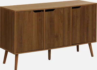 Produktbild von sweeek - Sideboard 3 Türen und 3 Einlegeböden, 120 cm - Nussbaumfarben