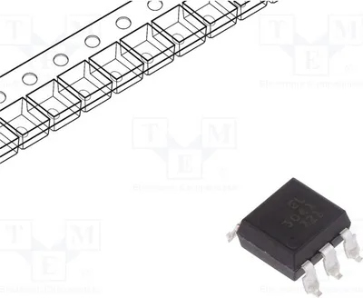 Immagine prodotto di 1 x Optotriac 1 kV/μs EL3041S(TA). Optotriac per commutazione a zero, 5 kV, 6 canali: 1