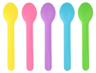 Produktbild von Eis- und Dessertlöffel Papier 13 cm farbig sortiert