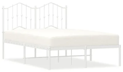 Obrázok produktu pre vidaXL Posteľný rošt s čelom kovový biely 120x200 cm