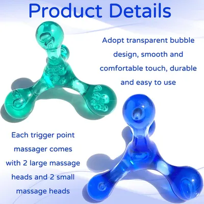 Produktbild von Trigger Point Massager, 4-Punkte Selbstmassager, kompakt, lindert Muskelstress, für Rücken, Nacken, Arme