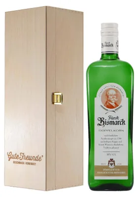 Produktbild von Fürst Bismarck Doppelkorn mit Geschenk-Holzkiste