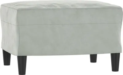 Produktbild von vidaXL Fußhocker Hellgrau 60x50x41 cm Samt