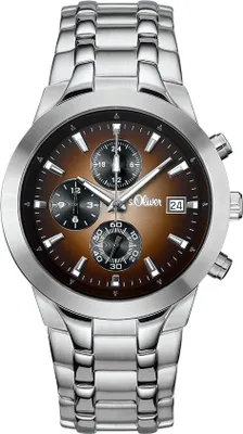 Produktbild von s.Oliver Herren-Armbanduhr Analog Quarz Chronograph SO-15054-MQR
