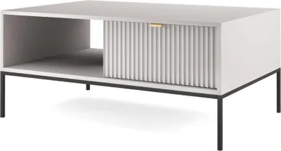 Zdjęcie produktu dla FURNLUX Stolik kawowy Avon Grey 104 cm / Kolor główny: szary / Wymiary: 104 x 48 x 68 cm