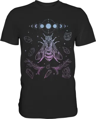 Produktbild von Mond Biene Insekten T-Shirt – Black / 5XL