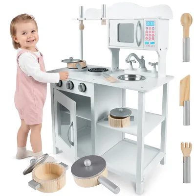 Productafbeelding van Houten keukentje voor kinderen, 60 x 30 x 85 cm