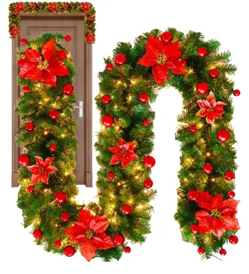 Imagen del producto de Guirnalda navideña de 2,7 metros para decoración festiva