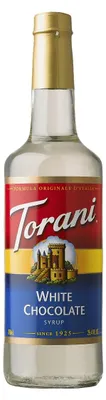 Image de Sirop pour café Torani, saveur chocolat blanc, 750 ml, sirop aromatisant pour lattes, cocktails et desserts