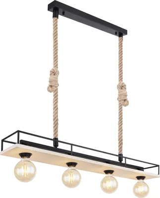 Produktbild von Globo Lighting Hängeleuchte Metall schwarz matt, 4x E27