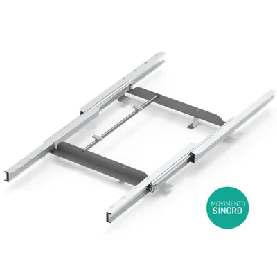 Zdjęcie produktu dla T98L - Przewodniki do szuflad wysuwanych, synchronizowane, udźwig 80 kg (900 mm) - 2 przedłużki po 45 cm