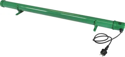 Produktbild von Biogreen Gewächshausheizung, kompakt, geräuschlos, einfache Bedienung & Installation (steckerfertig, Standfüße, Wandmontage möglich), Dauerbetrieb ohne Thermostat, mit Frostwächterfunktion, ideal zur Pflanzenüberwinterung in kleinen Gewächshäusern, Folientunneln, Frühbeeten, Kellern und mobilen Gewächshäusern, Länge: 92 cm, Durchmesser: 5 cm, kompatibel mit Thermostat Thermo2 oder ZeroStat Thermostat-Kabel