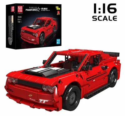 Obrázek produktu pro Mould King 15080 Challenger, sportovní kupé s pohonem setrvačníkem (pull-back), včetně motoru setrvačníku