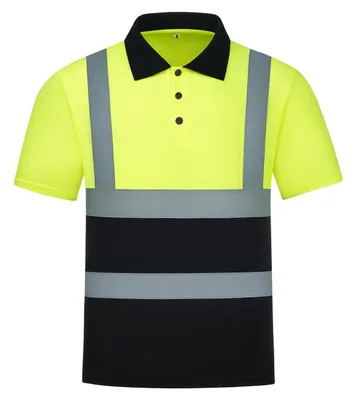 Obrázok produktu pre Bezpečnostné polokošela s krátkym rukávom, vysoká viditeľnosť, reflexné prvky, priedušná, žltá, veľkosť S, EN ISO 20471, trieda 2