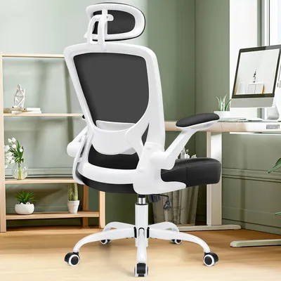 Obrázek produktu pro Ergonomická kancelářská židle - Kancelářská židle s prodyšnou síťovinou - Kancelářská židle - Herní židle - Otočná židle - Židle s nastavitelnou výškou