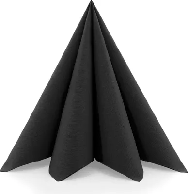 Produktbild von MANK Serviette in Schwarz aus Linclass® Airlaid 33 x 33 cm, 50 Stück