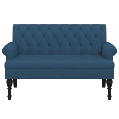 Produktbild von "im Sonderangebot" Sitzbank mit Rückenlehne Blau 120x62x75,5 cm Stoff DEMöbel 2158634