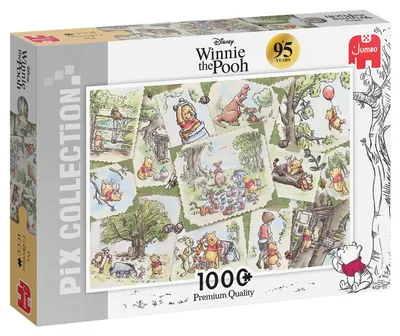 Produktbild von Jumbo Spiele Disney Pix Collection Winnie the Pooh 95th Anniversary, Puzzle, Erwachsenenpuzzle, Puzzlespiel, 1000 Teile, 18875